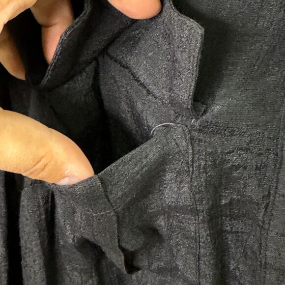 Cocomo Womens‎ Petite L Sheer Black Button-Up Shirt Rhinestone Long Sleeve - Picture 5 of 12